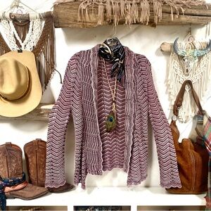 Open front knit boho cardigan w cottagecore granny core shabby chic vibe